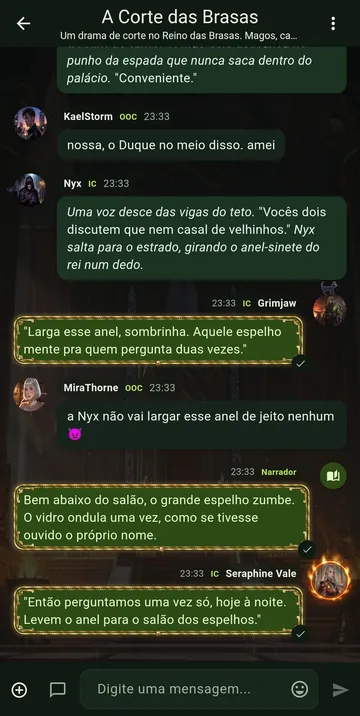 O chat no tema Absinthe