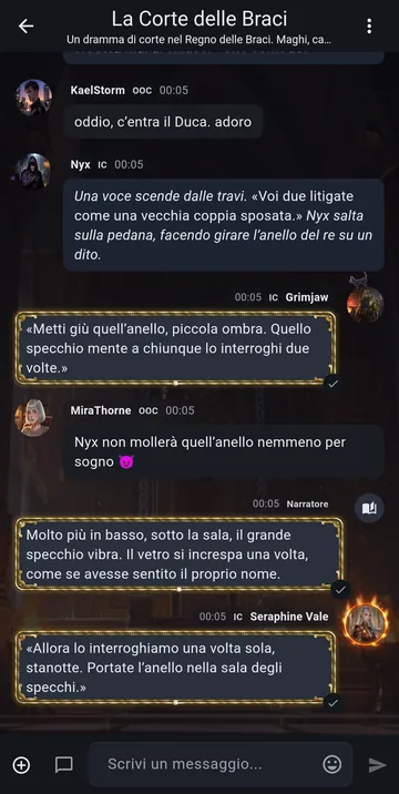 La chat con il tema Raven